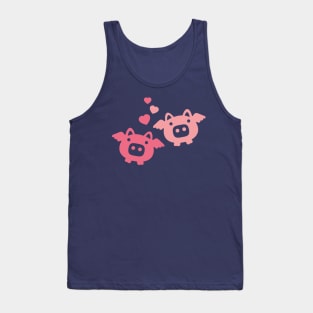 Flying Pigs in Love Tank Top